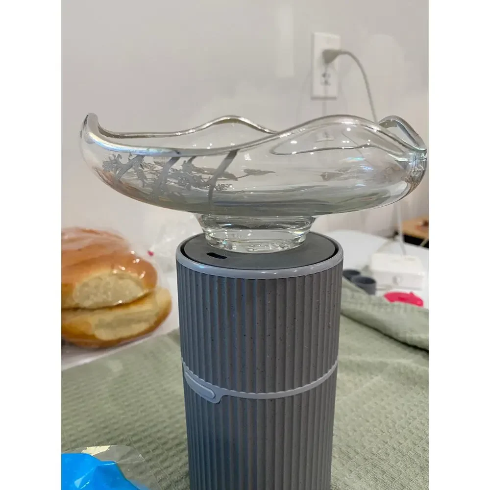 Footed Candy Dish - Vintage, Embossed and edged with silver
